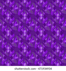 Abstract geometric seamless pattern in velvet violet colors.