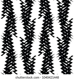 Abstract geometric seamless pattern with vertical fading lines, tracks, halftone stripes. Extreme sport style illustration. Trendy Urban colorful backdrop. Monochrome graphic texture, black and white.