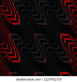 Motif abstrait géométrique harmonieux avec lignes de fondu verticale, pistes, bandes de demi-teintes. Illustration de style sport extrême. Arrière-plan Trendy Urbain coloré. Motif grunge, texture néon.