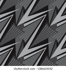 Abstract geometric seamless pattern with vertical fading lines, tracks, halftone stripes. Extreme sport style illustration. Trendy Urban colorful backdrop. Grunge, neon texture pattern.