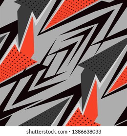 Abstract geometric seamless pattern with vertical fading lines, tracks, halftone stripes. Extreme sport style illustration. Trendy Urban colorful backdrop. Grunge, neon texture pattern.