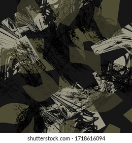 Abstract geometric seamless pattern with vertical fading lines, tracks, halftone stripes. Extreme sport style illustration. Trendy Urban colorful backdrop. 