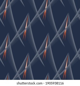 Abstract geometric seamless pattern with vertical fading lines, tracks, halftone stripes. Extreme sport style illustration. Trendy Urban colorful backdrop. Grunge, neon texture pattern.