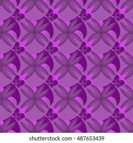 Abstract geometric seamless pattern in violet colors.