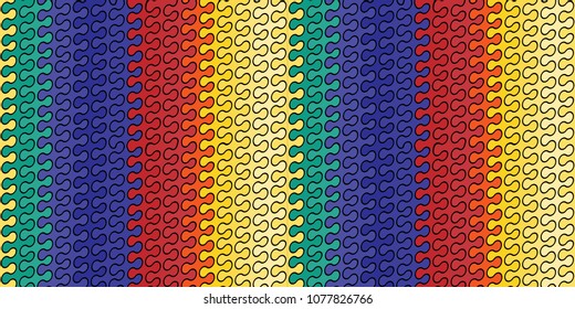 Abstract geometric seamless pattern. Wavy lines. Vector illustration.