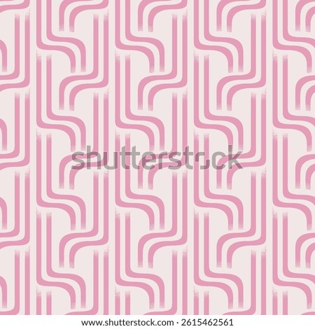 Abstract geometric seamless pattern with wavy stripes - hand drawn vector illustration.