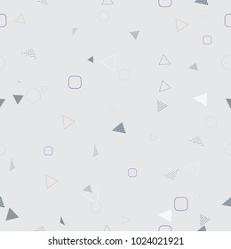 Abstract geometric seamless pattern white and gray with space modern design on gray background, vector illustration eps 10