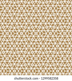 Abstract Geometric Seamless pattern .White lines on brown background.Silhouette lines with a large thickness