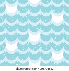 Abstract geometric seamless pattern. Winter ornament with line. 