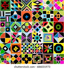 Abstract geometric seamless pattern for your design