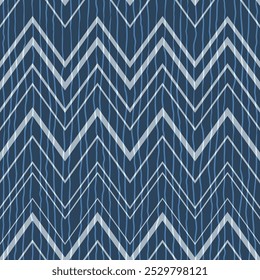 Abstract geometric seamless pattern with zigzag - hand drawn vector illustration.