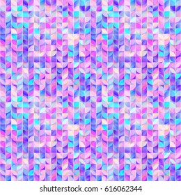 Abstract geometric seamless pattern.Cute mosaic background. Colorful design. Kaleidoscope decorative ornament. Ideal for banners, wrapping paper, textile, fabric, cover.Modern texture.Girly wallpaper.