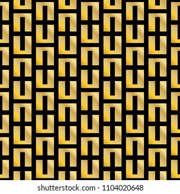 Abstract geometric seamless pattern,gold texture. Interlacing of lines and signs. Vector illustration.