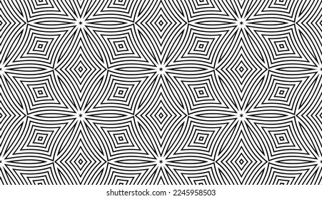 Abstract geometric seamless pattern.Modern geometric background with Bold Lines.seamless Russian style black Geometric background.Tile seamless pattern. Black and white geometric background.