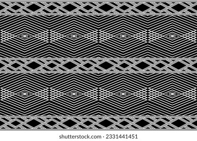 abstract geometric seamless patterns. Black and white background design. Template for prints, wallpaper, wrapping paper, fabrics, covers, flyers, banners and posters. Vector illustration.