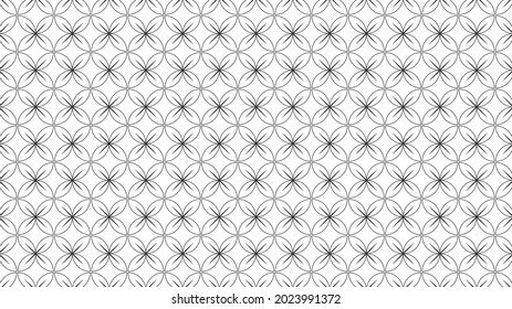 Abstract Geometric seamless patterns. Modern style texture. Repeating geometric tiles with striped flowers.