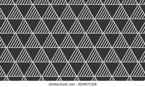 Abstract Geometric seamless patterns. Modern style texture. Repeating geometric tiles with striped triangles.