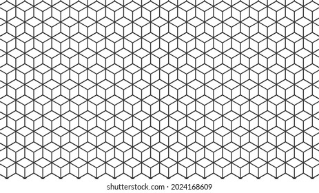 Abstract Geometric seamless patterns. Modern style texture. Repeating geometric tiles with striped hexagons.