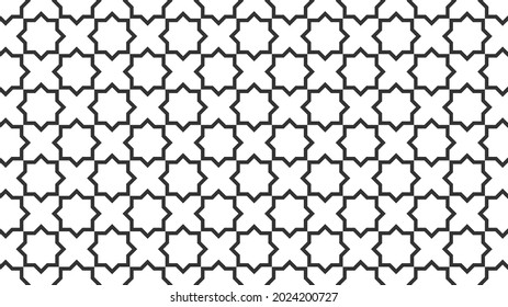 Abstract Geometric seamless patterns. Modern style texture. Geometric ornament based on traditional arabic art