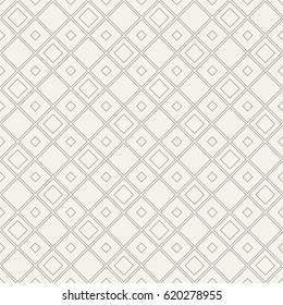 Abstract geometric seamless patterns of rhombuses. Stylish texture. Linear style. Vector background.