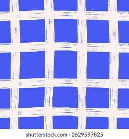 Abstrait géométrique harmonieux motifs de coups de brosse droite grille avec des lignes de hachures en gras. Texture dessinée à la main. Fond d'écran d'Images vectorielles Summer vibe amalfi. Formes géométriques simples à carreaux.