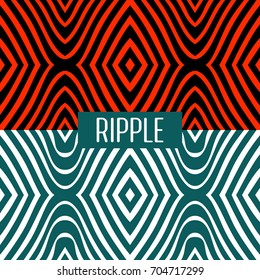 Abstract Geometric Seamless Patterns. Two Similar Rhombus Textures.