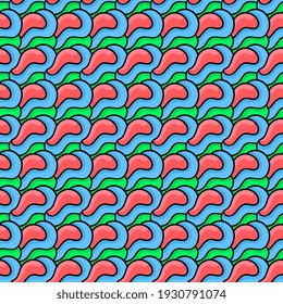 Abstract geometric seamless print pattern for textile. Great for summer vintage fabric, scrapbooking, wallpaper, gift wrap. repeat pattern background design