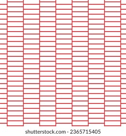 abstraktes geometrisches, nahtloses rotes Strichlinienmuster.