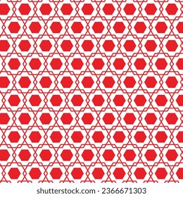 vector de patrón de polígono rojo sin costuras geométrico abstracto.