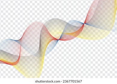 abstract geometric seamless red yellow blue black gradient wavy lines design.