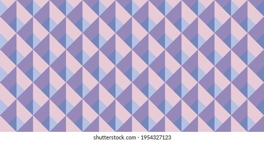 Abstract geometric seamless repeat pattern vector background, purple wallpaper