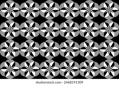 abstract geometric seamless repeat pattern. This is a black gray white geometric vector illustration. Design for decorative, wallpaper, shirts, clothing, tablecloths, wrapping, textile, texture