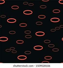 Abstract geometric seamless retro pattern on black background . Vector pattern