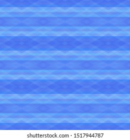 Abstract geometric seamless striped background with cornflower blue ornament with rhombuses. Simple vector graphic pattern