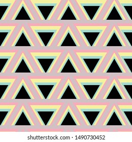 Abstract geometric seamless Surface design pattern. colorful vector with triangles and shape. Can use for print, template, fabric, presentation, textile, banner, poster, wallpaper, poster, card