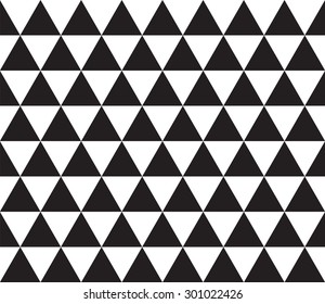 Abstract geometric seamless texture background  of black and white triangles. Vector illustration
