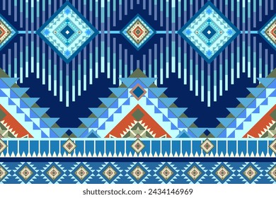  Patrón tribal colorido sin costuras geométricas abstractas de las tribus aztecas, americanas o germánicas.