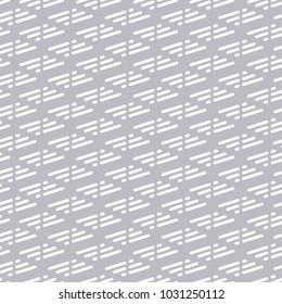 Abstract geometric seamless vector pattern with white shapes and lines on black background