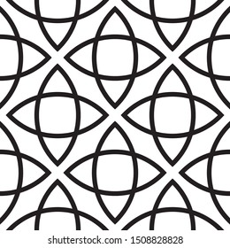 Abstract geometric seamless vector pattern. Black and white texture. 