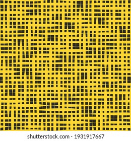 Abstract geometric seamless vector pattern in yellow an charcoal gray. Surface print design for fabrics, stationery, scrapbook paper, gift wrap, backgrounds, textiles, home decor, and packaging.