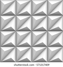 Abstract geometric seamless white background with triangle shapes