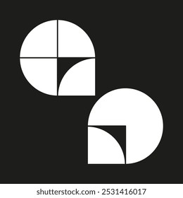 Formas geométricas Abstractas del semicírculo