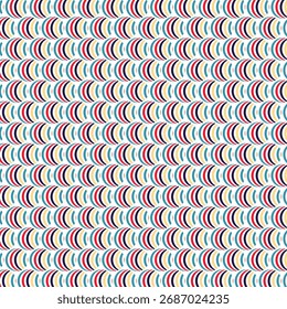 Semicírculos geométricos Abstractas que repiten una composición sin costuras