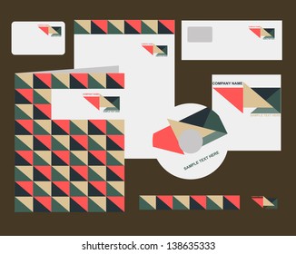 abstract geometric set of corporate identity