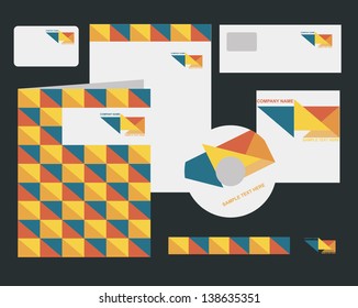 abstract geometric set of corporate identity