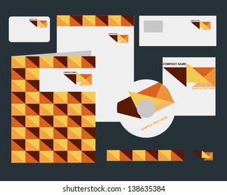 abstract geometric set of corporate identity