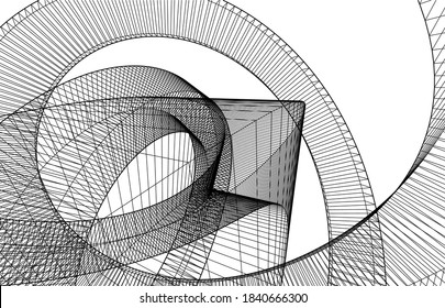 abstract geometric shape 3d illustration