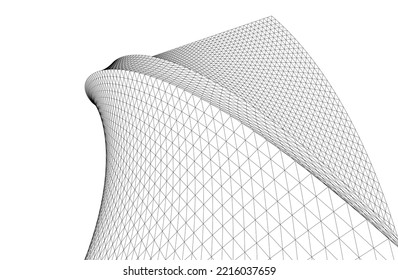abstract geometric shape 3d illustration