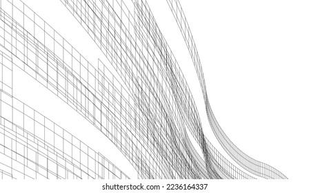 Abstract geometric  shape 3d illustration