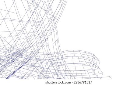 Abstract geometric shape 3d illustration